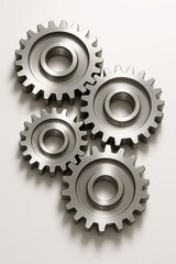 Minimal Industrial Cogwheel Concept on White #4