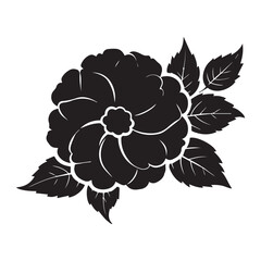 Midnight Mandala Flower Silhouette Design: Nature’s Dark Charm