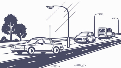 cars on the road 