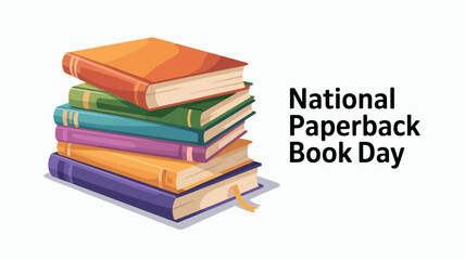 National Paperback Book Day Stack Reading Literature Celebration