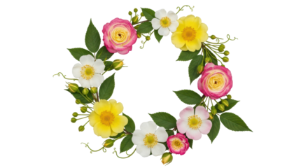 Isolated Flower Wreath