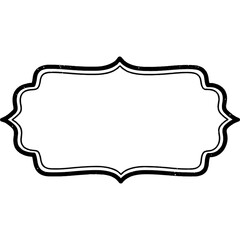 Fototapeta premium Ornate Double Border Frame Elegant Text Divider