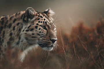 Fototapeta premium captivating portraits of top animals against minimalist backdrop with beautiful bokeh effects