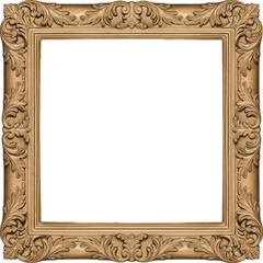 Ornate Gold Picture Frame Vintage Decorative Empty