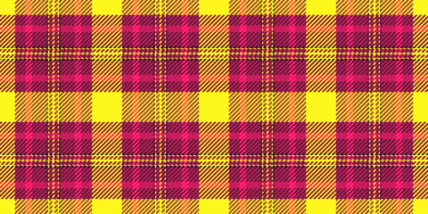 Vibrant yellow and fuchsia plaid pattern.  Perfect for textile design, fashion, website backgrounds, or any project needing bold geometric texture.