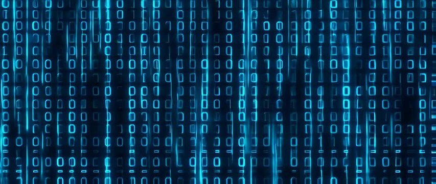 Binary code flow background
