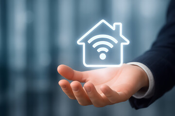 Hand holding a miniature house, symbolizing real estate investment and family home ownership success