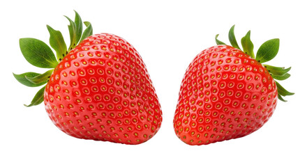 Isolated Fresh Strawberries