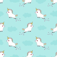 Unicorn seamless pattern