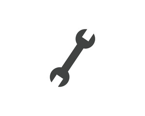 Wrench tool icon isolated on white background