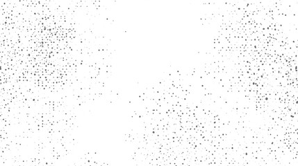 Abstract scattered ink dot splatter texture. Grunge halftone spray background with isolated scatter pattern for retro comic design.