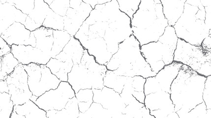 Cracked earth surface texture with high contrast break lines. Dry soil abstract pattern ideal for rustic grunge design use. Damaged ground texture.