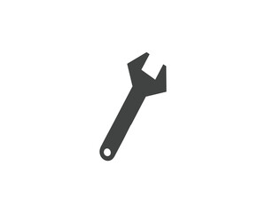 Wrench tool icon isolated on white background