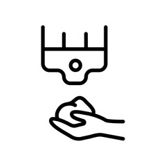 Soap Dispenser icon. Automatic liquid soap gel. Hand sanitizer machine. Touchless dispenser. Hand Sanitizer Icon. Washing hand with sanitizer liquid soap. Isolated vector icon