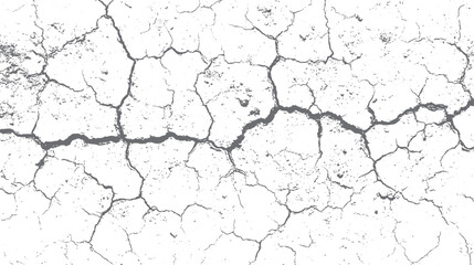 Seamless cracked earth texture with sharp fractured details. Distressed dry soil design ideal for abstract rough background artworks. High quality cracks.