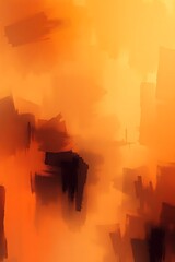 Abstract painting expressing warmth and emotion through color and form