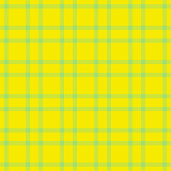 Bright, seamless plaid pattern featuring bold yellow  subtle green hues. Ideal for backgrounds, textiles, design accents, and playful creative projects.