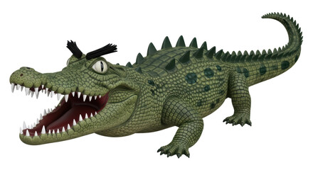Isolated Cartoon Crocodile