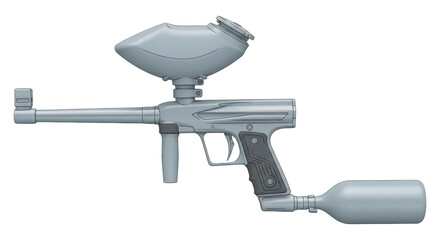 Isolated Paintball Gun