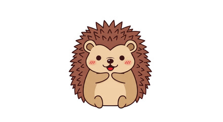 Isolated Cute Hedgehog