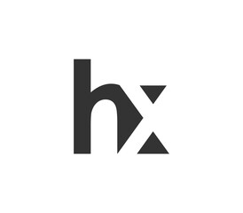 HX creative geometric initial based modern and minimal logo. Letter h x trendy fonts.
