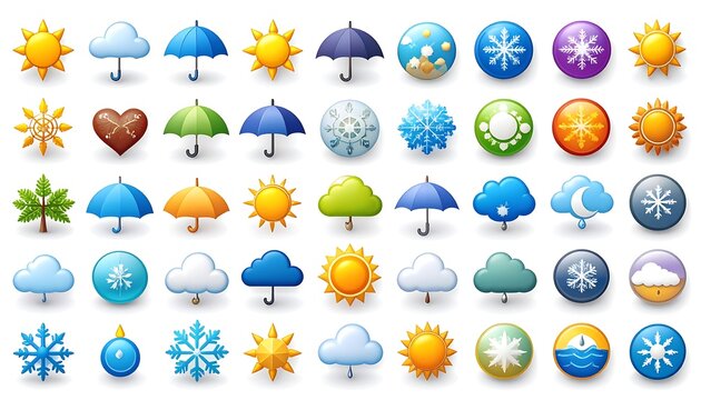 Collection of weather icons