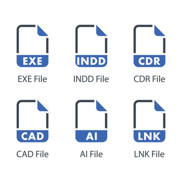EXE, INDD, CDR, CAD, AI, LNK, File icon