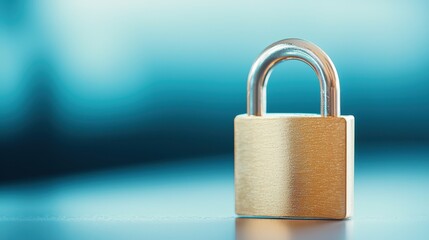 Private Secure digital padlock overlaying a business laptop screen, symbolizing data privacy.