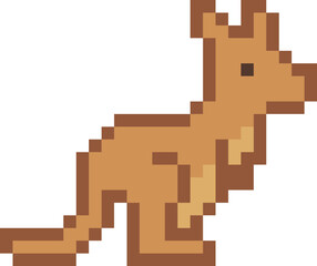 Obraz premium pixel illustration of kangaroo