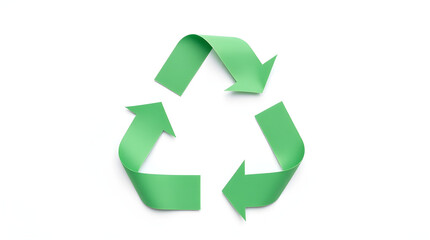 Obraz premium Green recycle symbol promoting environmental awareness and sustainable practices