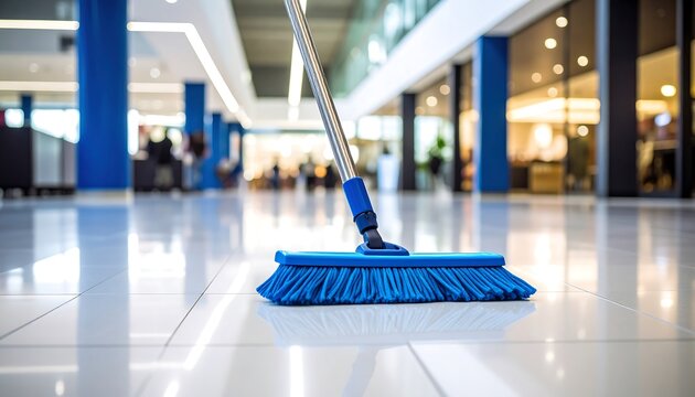 Modern cleaning in a mall