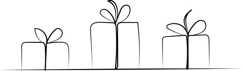 Colorful vector illustration of a holiday flower gift box with ribbon and bow