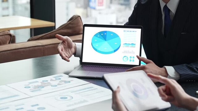 conference, meeting, business, laptop, tablet, pc, graph, chart, document, dx, digital transformation, office, proposal, team, report, human resources, japanese, asian, hand, no face, close-up, man, w