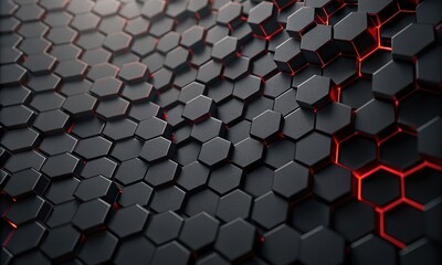3D rendering of hexagonal texture background with a modern geometric pattern perfect for futuristic design and abstract visual concepts