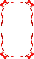 Decorative Red Ribbon Frame Design