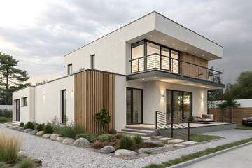 Modern Minimalist Home with Wooden Accents and Sleek, Clean Design