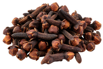 Obraz premium Pile of cloves isolated on transparent background