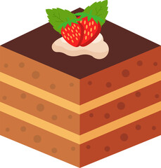 Chocolate Cake Illustration