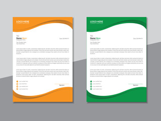Simple Professional Letterhead Design Template. Modern Creative Letterhead Design