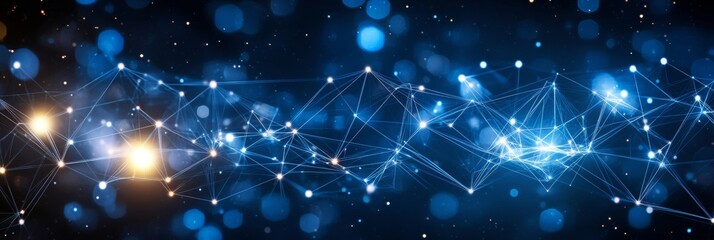 Fototapeta premium Futuristic Connections Data Science Lines and Plexus Structure Background for Tech Projects