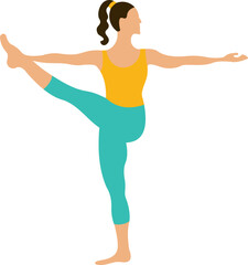 Yoga Poses Women Illustration