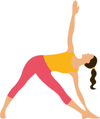 Yoga Poses Women Illustration