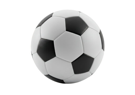Fototapeta A classic black and white soccer ball isolated on a transparent background