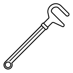 Hex Wrench Minimalist Vector Illustration