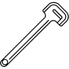 Hex Wrench Minimalist Vector Illustration