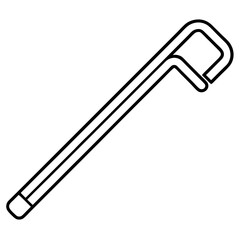 Hex Wrench Minimalist Vector Illustration