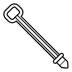 Hex Wrench Minimalist Vector Illustration