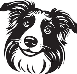 Border Collie Dog Vector – Silhouette 