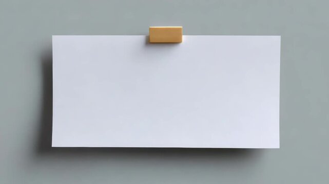 Simple white blank post-it note with a clip for holding it on the desk. Used for jotting down quick reminders, to-do lists or ideas.