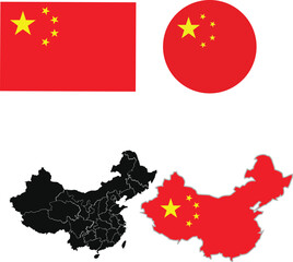 China, Chinese flag, national flag, five-star red flag, red background, yellow stars, communist symbol, political symbol, China pride, patriotism, national identity, Asian country, red and yellow, 